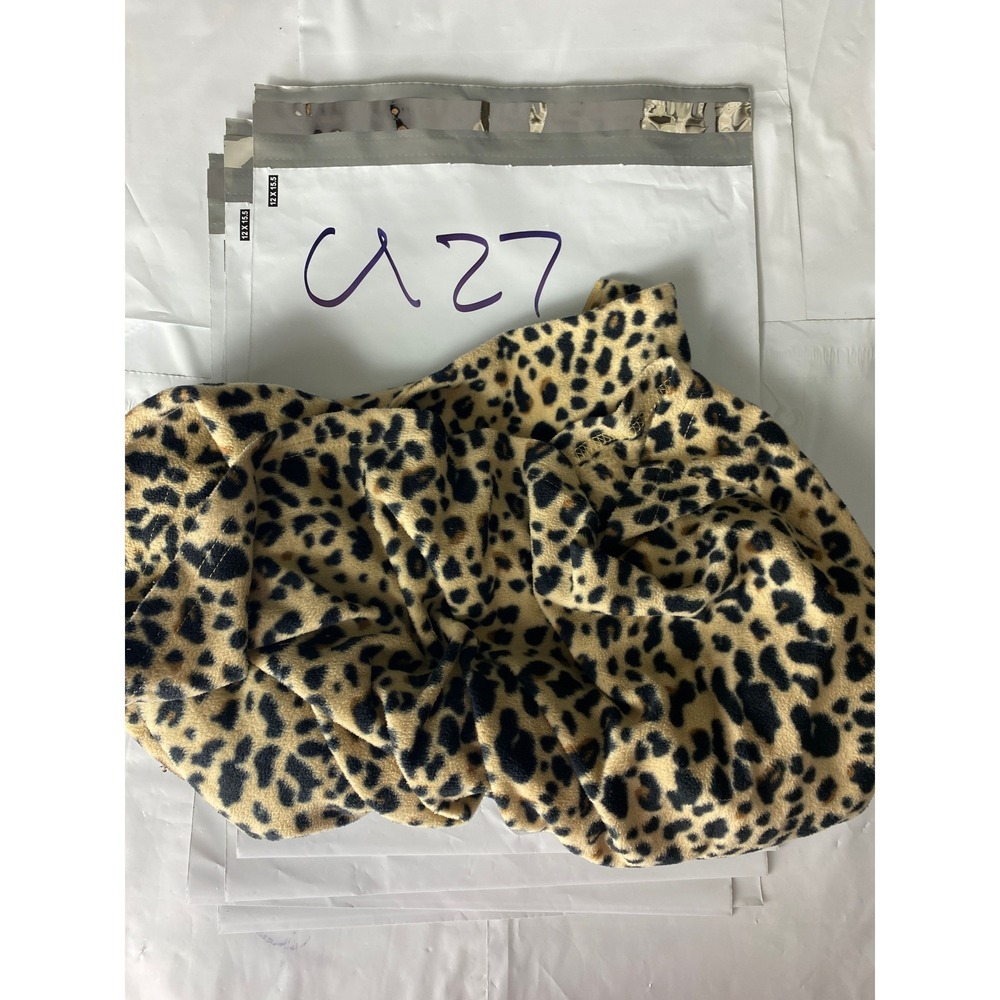 Laura Scott Leopard Print Fleece Scarf One Size Soft Plush Cozy Wrap